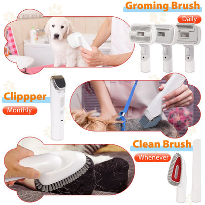 Multi-Purpose Pet Grooming Vacuum Kit Set