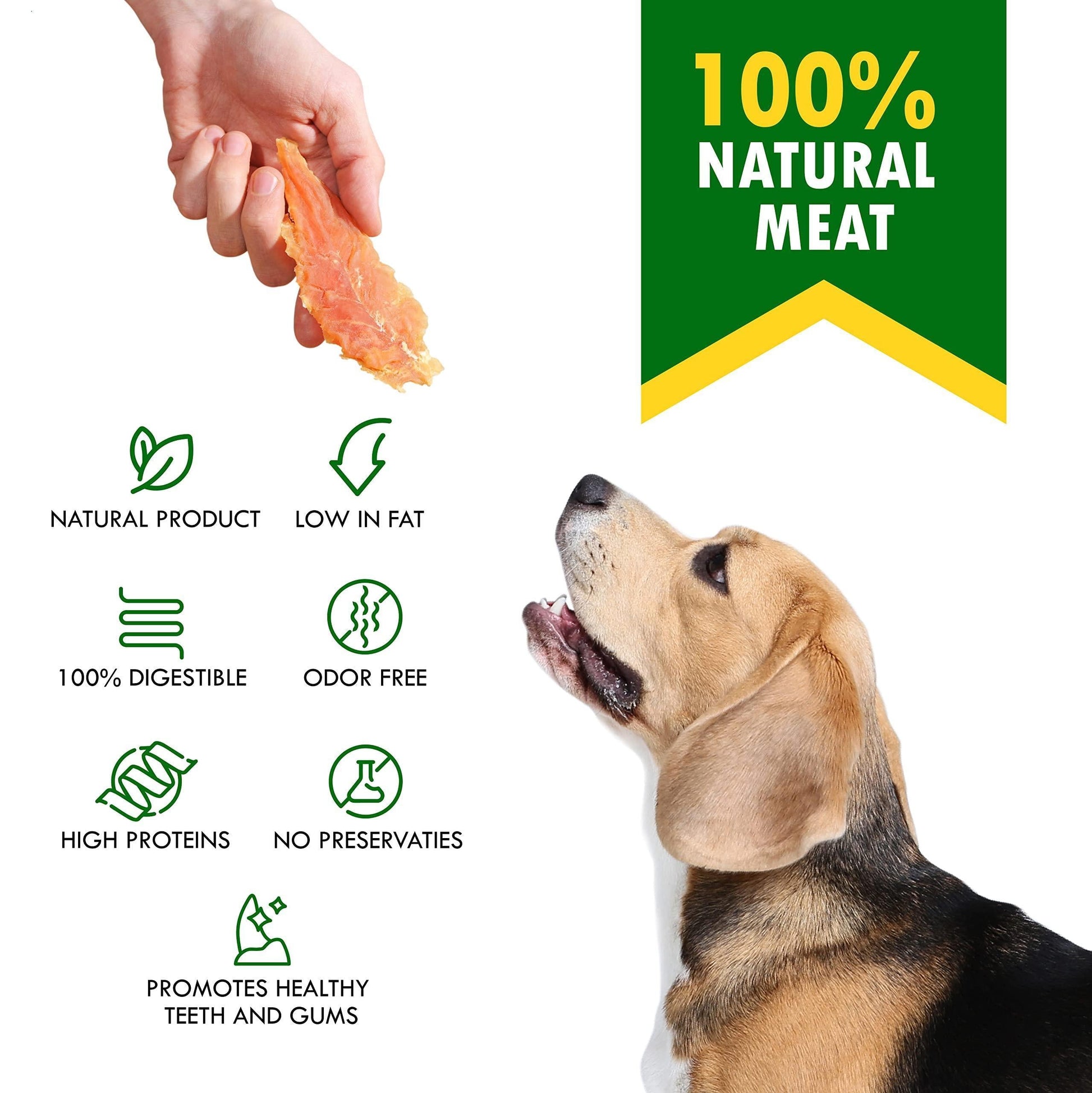Chicken Jerky Dog Treats All Natural and Organic Healthy Snacks for Dogs 300 G