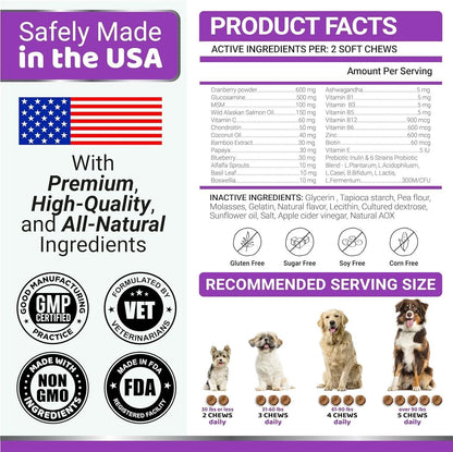 (2 Pack) Multivitamin Treats for Dogs Made in USA