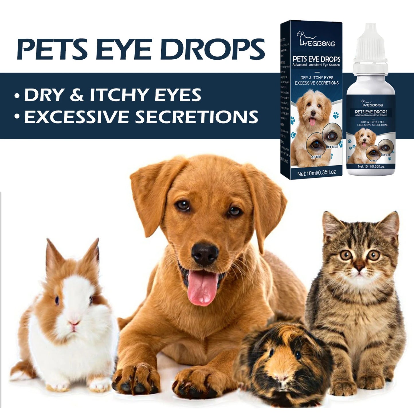 Pet Vision Drops Soothe Irritation Clean Tears
