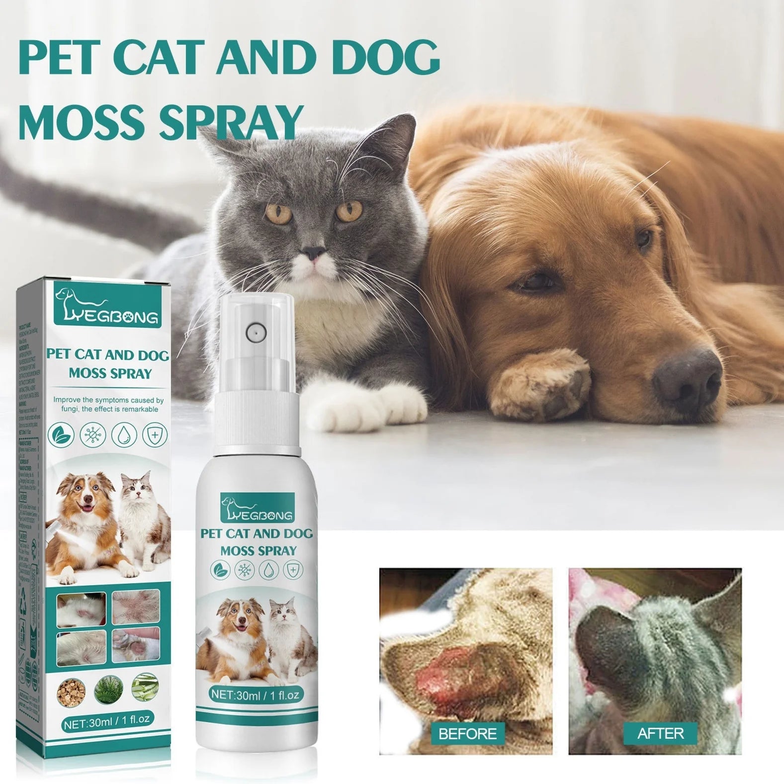 Furry Friend Flea Repellent Spray Skin Soothing Itch Relief Pet Coat Care Anti-Parasite Solution